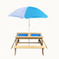 BTExpert Kids 3-in-1 Sand Water Activity Table Outdoor Convertible Bench 2 Play Boxes Toy Set 37 x 35