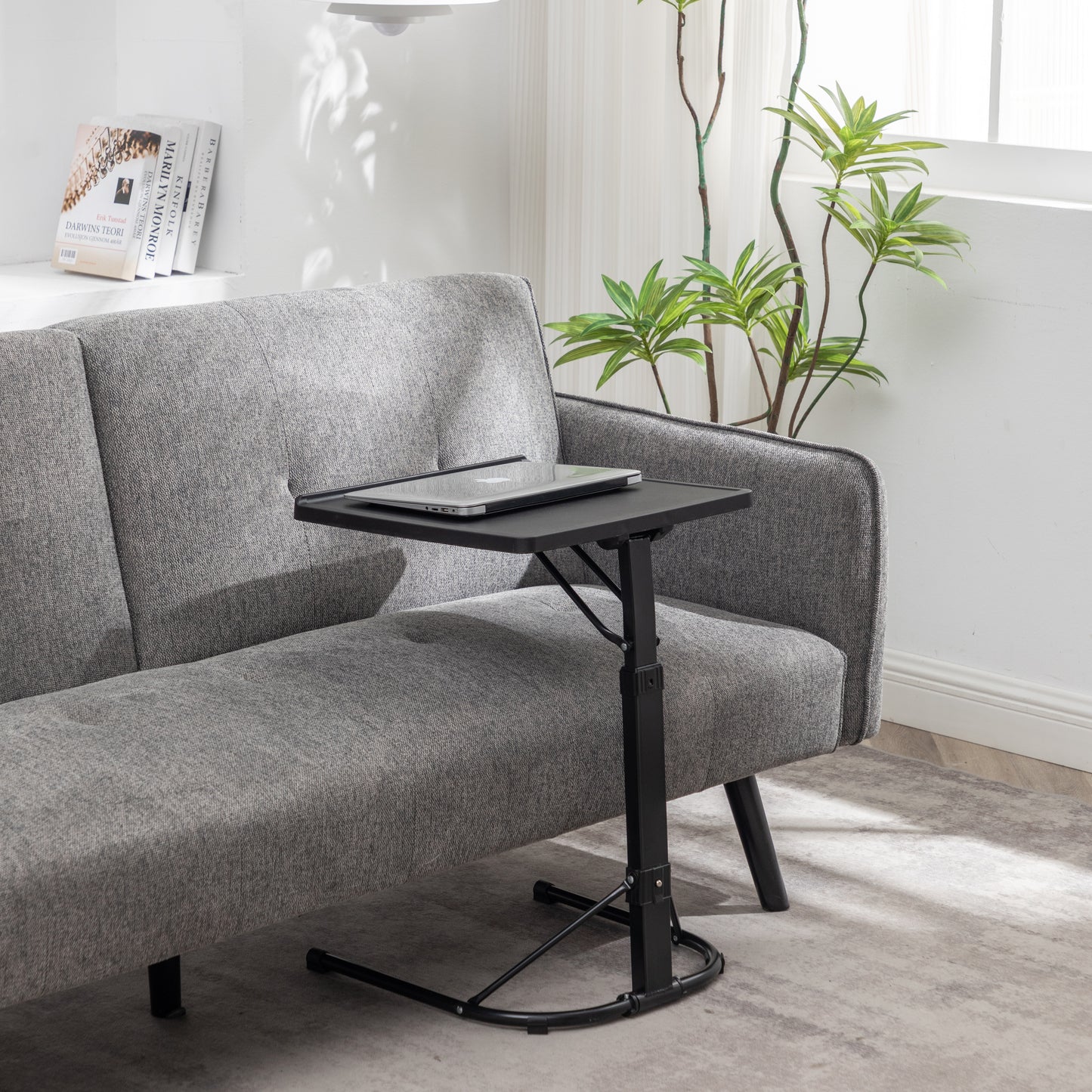 BTExpert Tray Table, Folding Table Trays 3 Adjustable Height & 3 Angle, for Laptop & Couch - Set of 2
