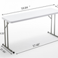 BTExpert 5-Foot - 60" - Long White Plastic Folding Seminar Training Portable Table