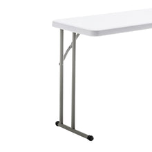 BTExpert 5-Foot - 60" long White Plastic Folding Seminar Training Table Portable 18" Wide narrow, 29" High, events indoor outdoor lightweight Set of 5