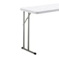 BTExpert 5-Foot - 60" - Long White Plastic Folding Seminar Training Portable Table