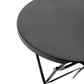 BTExpert 32" Round Black Bar-Height Folding Table 43" Granite Plastic, Commercial Portable for Wedding, Party, Kitchen, Outdoor Use - Set of 2