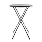 BTExpert 32" Black Bar-Height Folding Table, 43" Granite – Portable Commercial Table for Wedding, Party, Indoor, Outdoor
