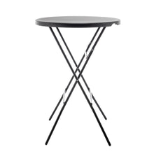 BTEXPERT Black 32" Round 43" Bar Height Granite Folding Commercial Portable Banquet Card Plastic Coffee Dining Table for Wedding Party Coffee Event Home Kitchen Indoor Outdoor