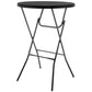 BTExpert 32" Round Black Bar-Height Folding Table 43" Granite Plastic, Commercial Portable for Wedding, Party, Kitchen, Outdoor Use - Set of 2