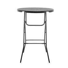 BTEXPERT Black 32" Round 43" Bar Height Granite Folding Commercial Portable Banquet Card Plastic Coffee Dining Table for Wedding Party Coffee Event Home Kitchen Indoor Outdoor
