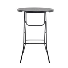 BTEXPERT Black 32" Round 43" Bar Height Granite Folding Commercial Portable Banquet Card Plastic Coffee Dining Table for Wedding Party Coffee Event Home Kitchen Indoor Outdoor Set of 5