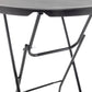 BTExpert 32" Round Black Bar-Height Folding Table 43" Granite Plastic, Commercial Portable for Wedding, Party, Kitchen, Outdoor Use - Set of 2