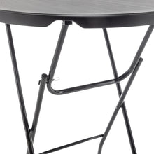 BTEXPERT Black 32" Round 43" Bar Height Granite Folding Commercial Portable Banquet Card Plastic Coffee Dining Table for Wedding Party Coffee Event Home Kitchen Indoor Outdoor