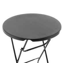 BTEXPERT Black 32" Round 43" Bar Height Granite Folding Commercial Portable Banquet Card Plastic Coffee Dining Table for Wedding Party Coffee Event Home Kitchen Indoor Outdoor