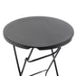 BTExpert 32" Round Black Bar-Height Folding Table 43" Granite Plastic, Commercial Portable for Wedding, Party, Kitchen, Outdoor Use - Set of 2