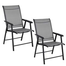 BTExpert Heavy Duty Patio Folding Chair Outdoor Indoor Portable Dining Sling Back Metal Frame with Armrests Lawn Pool Courtyard Porch Balcony Garden Set of 4