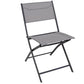BTExpert set Portable Folding Table & two Chair  Heavy Duty Gray Dining Home Garden 3-Piece
