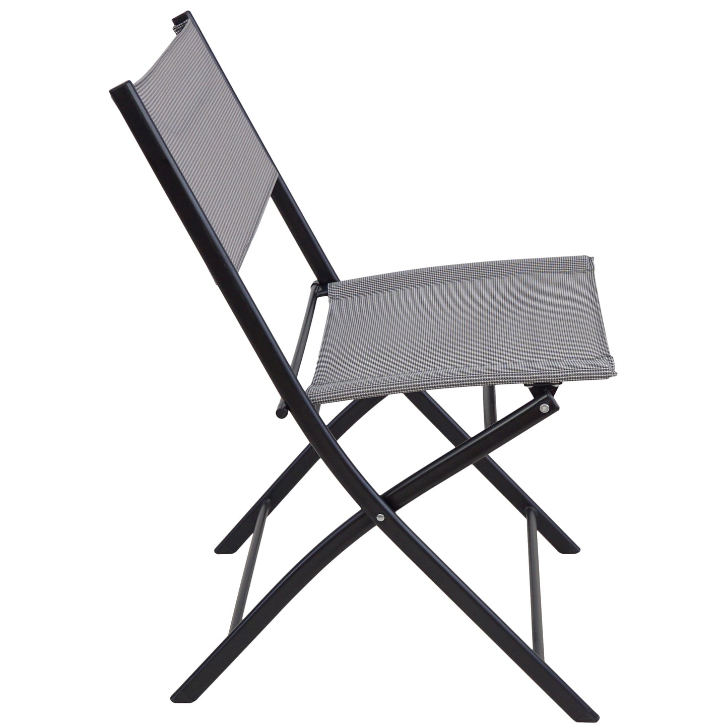 BTExpert set Portable Folding Table & two Chair  Heavy Duty Gray Dining Home Garden 3-Piece