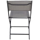 BTExpert set Portable Folding Table & two Chair  Heavy Duty Gray Dining Home Garden 3-Piece