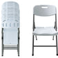 BTEXPERT White Folding Chair Steel Frame Commercial Foldable Chair HDPE Event Chair Indoor Outdoor Wedding Party Picnic Kitchen Dining Church School