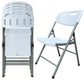 BTEXPERT White Folding Chair Steel Frame Commercial Foldable Chair HDPE Event Chair Indoor Outdoor Wedding Party Picnic Kitchen Dining Church School