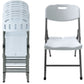 BTEXPERT White Folding Chair Steel Frame Commercial Foldable Chair HDPE Event Chair Indoor Outdoor Wedding Party Picnic Kitchen Dining Church School
