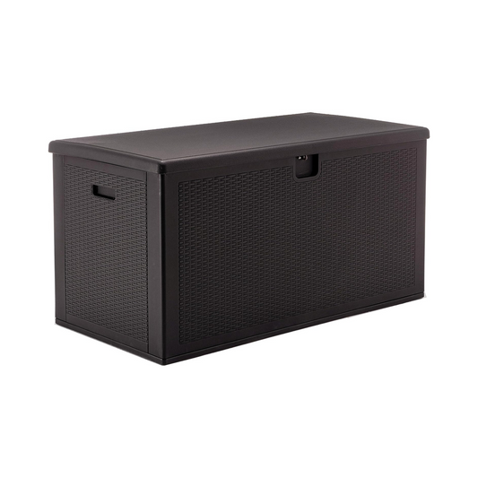 BTExpert 150 Gallon Large Resin Deck Box, Outdoor Storage Container for Patio Furniture Waterproof Lockable Stainless