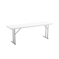 BTExpert 8-Foot 96" long White Portable Plastic Folding Table, indoor, outdoor lightweight Table