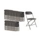 100 Gray Plastic Folding Chairs Steel Frame, High-Capacity, Lightweight for Office, Wedding, Party, Picnic, Dining, School - Set of 100