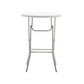 BTExpert 32" 2.6-Foot Round 43" Bar Height White Folding Table - In Store Only