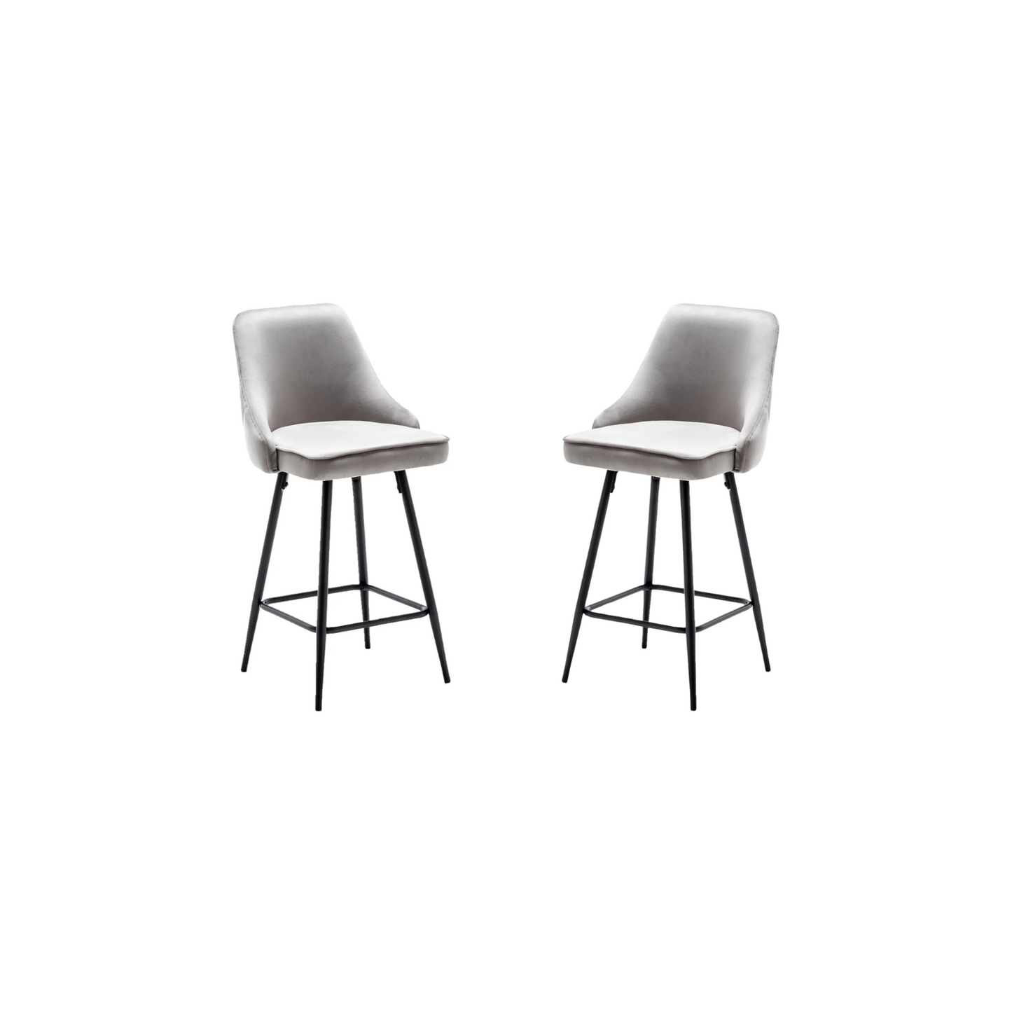 BTExpert Afia Premium Upholstered Modern Premium Stool Bar Chairs - Set of 2