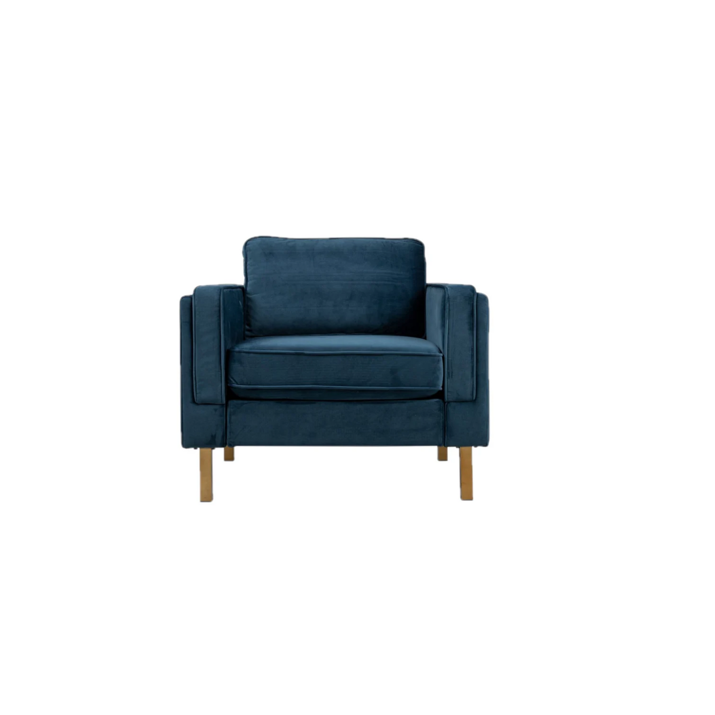 BTExpert Blue Velvet Arm Chair