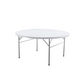 BTExpert White 60" Round Folding Table, Commercial Portable Plastic for Indoor Outdoor Patio, Dining, Wedding, Party, Home