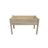 BTExpert 4ft Raised Garden Bed with Legs, 48x24x30in Natural Wood Planter Box with Liner for Vegetables, Flowers, Patio/Balcony