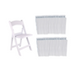 BTExpert Folding Chair Indoor Outdoor lightweight for Home Event School Weddings - Set of 50