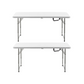BTExpert Table 4Feet Easily Adjustable Indoor Outdoor Easy to Clean Store Care White - Set of 2