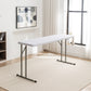 BTExpert 5-Foot - 60" - Long White Plastic Folding Seminar Training Portable Table