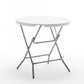 BTExpert 32" Round Folding Table, 30" Height – Commercial Portable Dining Table for Wedding, Party, Indoor, Outdoor