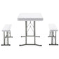 BTExpert Heavy Duty Plastic Portable FoldingTable & two Benches Seats Dining Event Camping Outdoor Activity