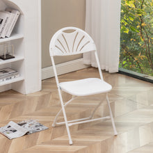 White Plastic Folding Chair Fan Back- In Store Only