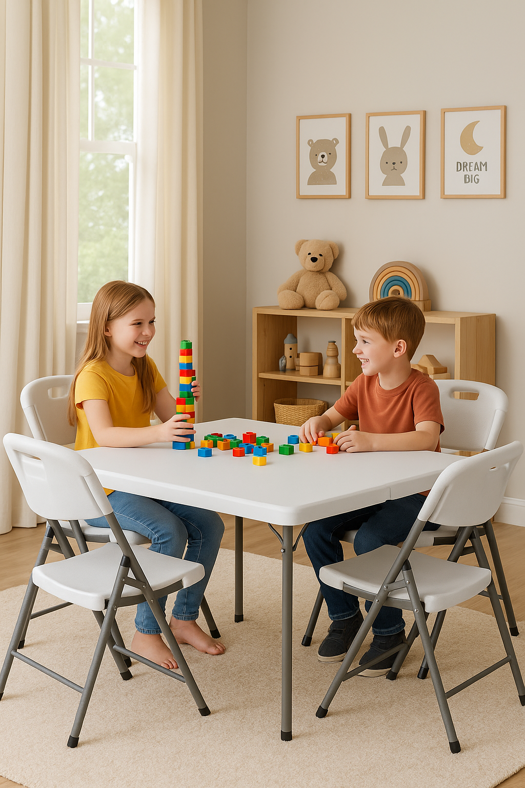 BTEXPERT White Folding Chair Steel Frame Commercial Foldable HDPE Event Chair Indoor Outdoor Wedding Party Picnic Kitchen Dining School Set of 50