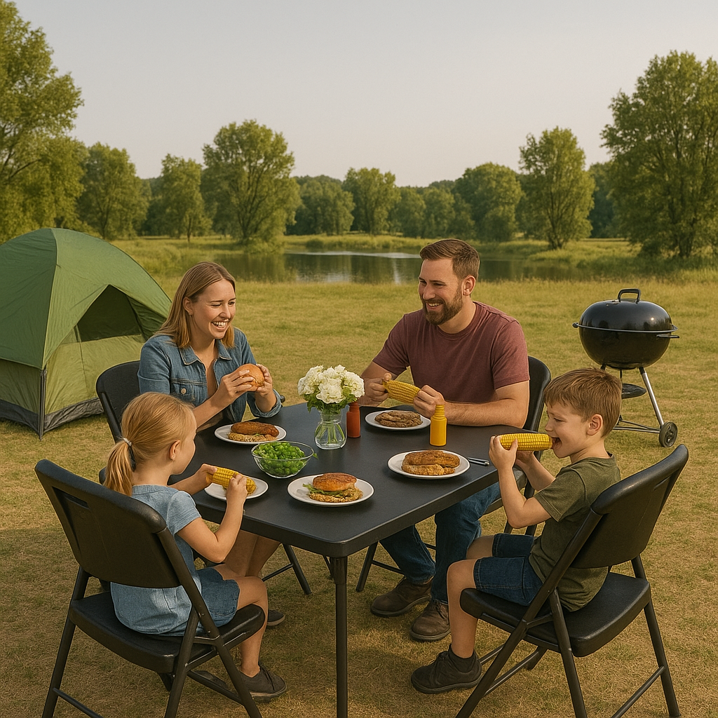 BTEXPERT 34" Bi-Folding Commercial Fold in Half Square Table Heavy Duty Portable Plastic Dining Card Table w Handle for Indoor Outdoor Kitchen Party Wedding Event Black Set of 5