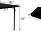 BTEXPERT 34" Folding Table, Portable Square Card Table Collapsible Legs Carrying Handle, Plastic Tables for Indoor Outdoor Home Camping Picnic, Party Board Games Nights Gatherings Black Set of 10