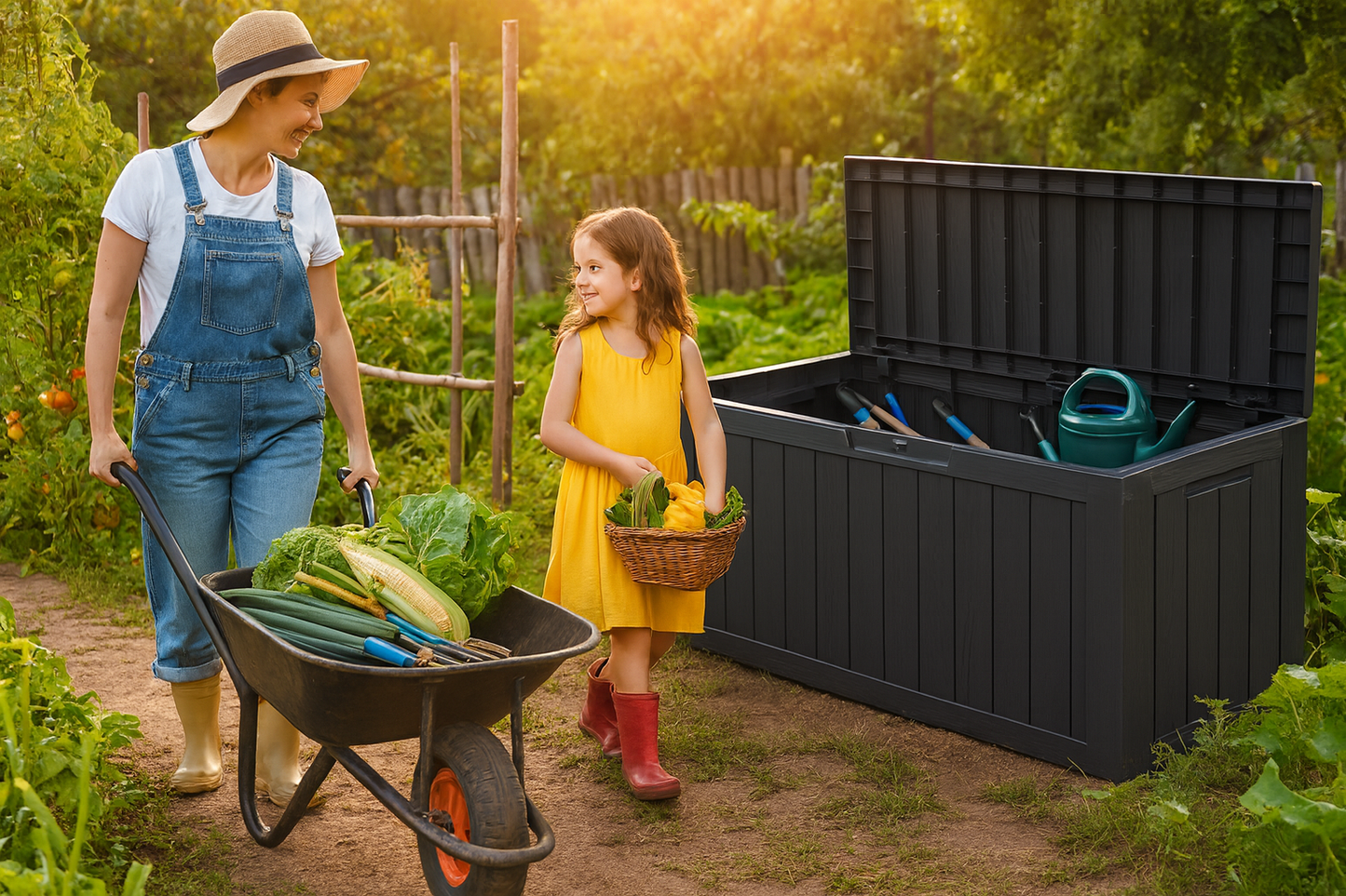 BTEXPERT 75 Gallon Outdoor Storage Container Deck Box for Patio Furniture Garden Tools Cushions Sports Equipment Waterproof Lockable Stainless Steel insert UV Resistant