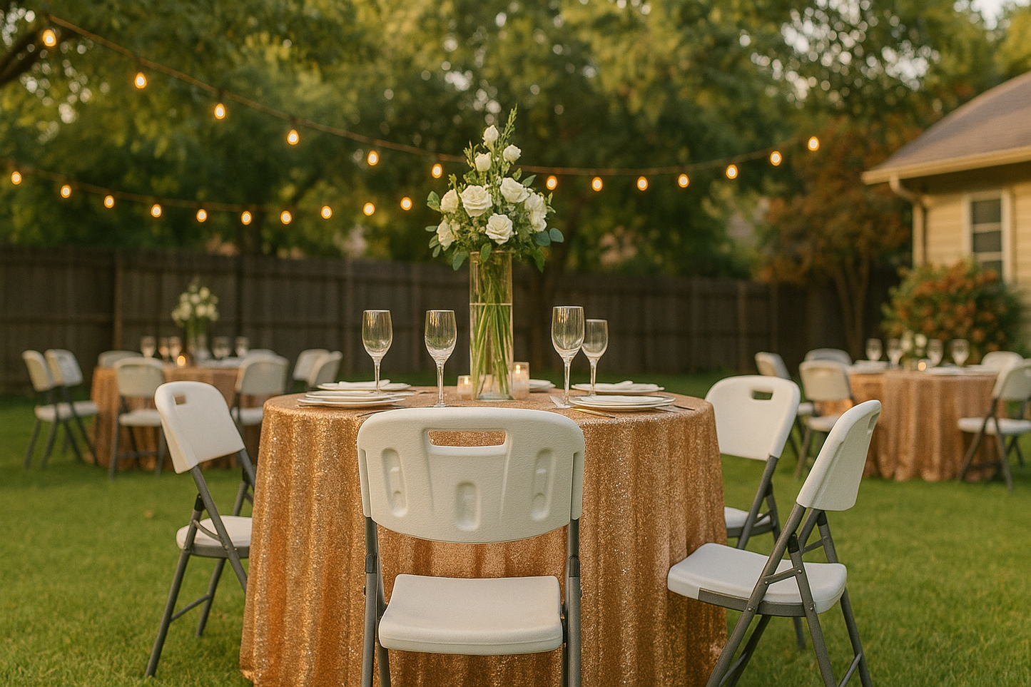 BTEXPERT White Folding Chair Steel Frame Commercial Foldable HDPE Event Chair Indoor Outdoor Wedding Party Picnic Kitchen Dining School Set of 50