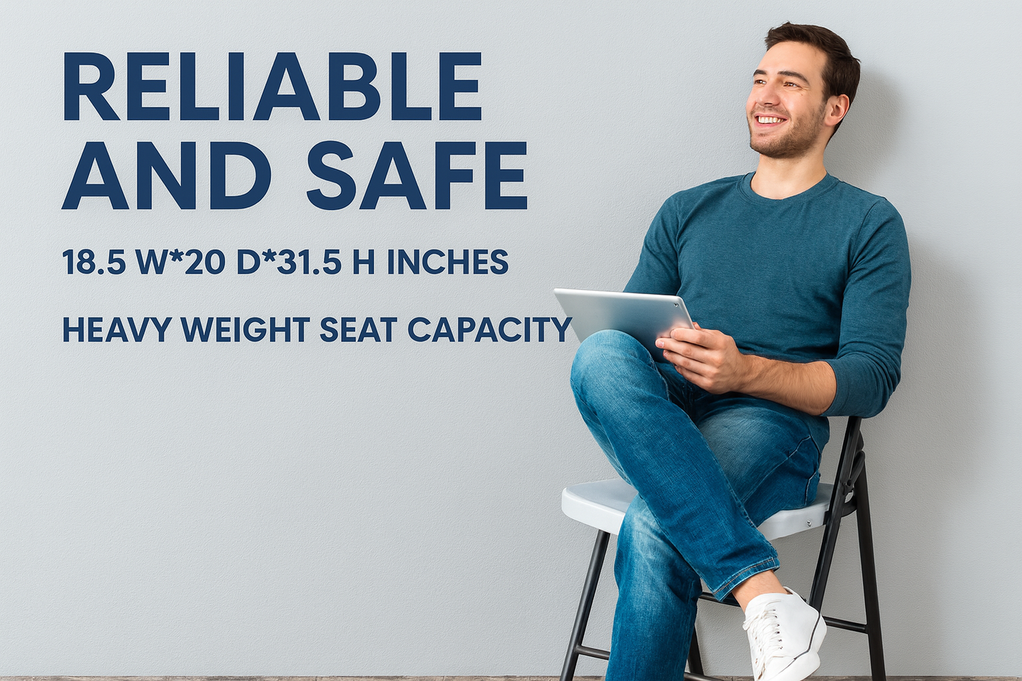 BTEXPERT Thick Folding Chair Party Chair Indoor Outdoor Wedding Event Picnic Kitchen Dining Church School White Foldable Chair Steel Frame Set of 36