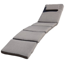 BTEXPERT Outdoor Chaise Cushion Patio Lounger Padding for Deck Lawn Garden Backyard Balcony Terrace - Light Brown