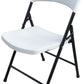 BTEXPERT Thick Folding Chair Party Chair Indoor Outdoor Wedding Event Picnic Kitchen Dining Church School White Foldable Chair Steel Frame Set of 2