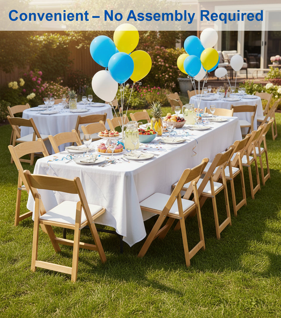 BTEXPERT SET of 4 Resin Folding Chair Vinyl Padded Seat Indoor Outdoor Lightweight Set for Home Event Party Picnic Kitchen Dining Church School Weddings- Natural