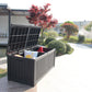 BTEXPERT 150 Gallon Large Resin Outdoor Deck Box for Patio Furniture Cushions Garden Tools Waterproof Lockable Stainless Steel Metal insert rod