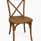 BTEXPERT Resin Outdoor Dining Chairs Set of 4 – Stackable Patio Farmhouse Chairs with X-Back, Heavy-Duty Waterproof Indoor & Outdoor Kitchen Dining Chairs, 400 lb Capacity, Chestnut Brown