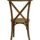 BTEXPERT Resin Outdoor Dining Chairs Set of 4 – Stackable Patio Farmhouse Chairs with X-Back, Heavy-Duty Waterproof Indoor & Outdoor Kitchen Dining Chairs, 400 lb Capacity, Chestnut Brown