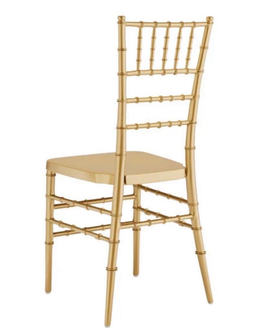 Resin Stacking Chiavari Chair with Free Cushion - In Store Only