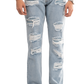 NOVASTILE M1 Ripped Jeans - Light Blue